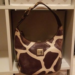 Dooney & Bourke giraffe print bucket purse